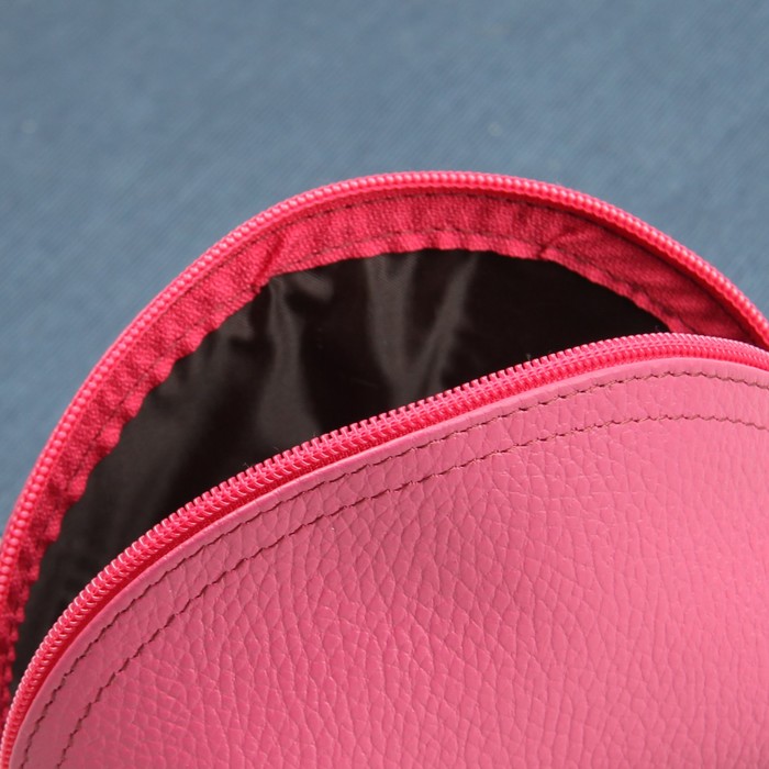 Косметичка простая на молнии, 1 отдел, флотер, цвет фуксия