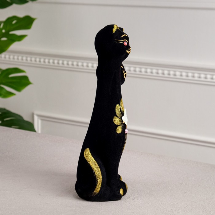 Копилка "Кошка и кот" флок, микс