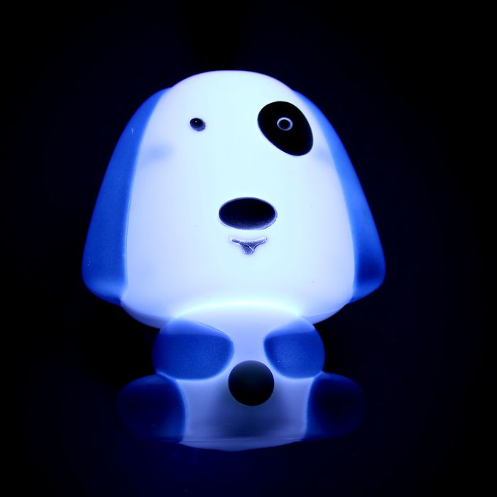 Ночник "Собака" голубой 1 LED