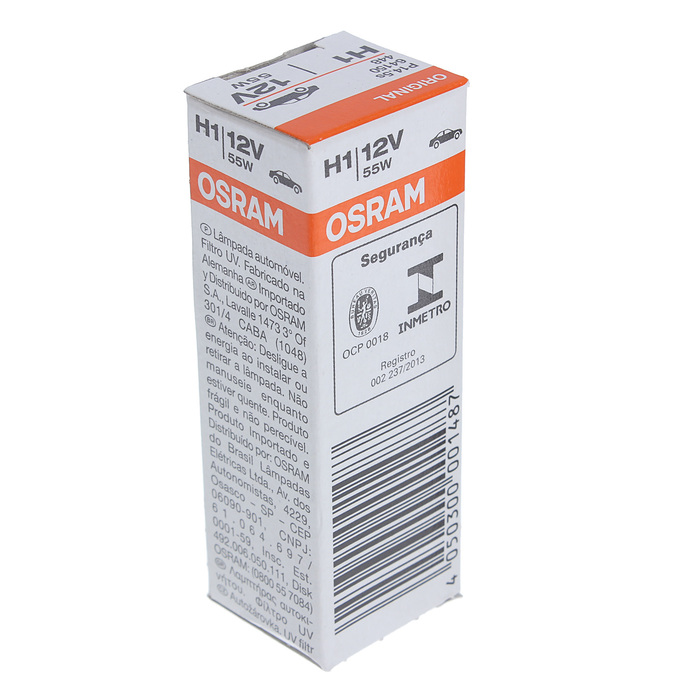 Лампа автомобильная Osram, H1, 12 В, 55 Вт