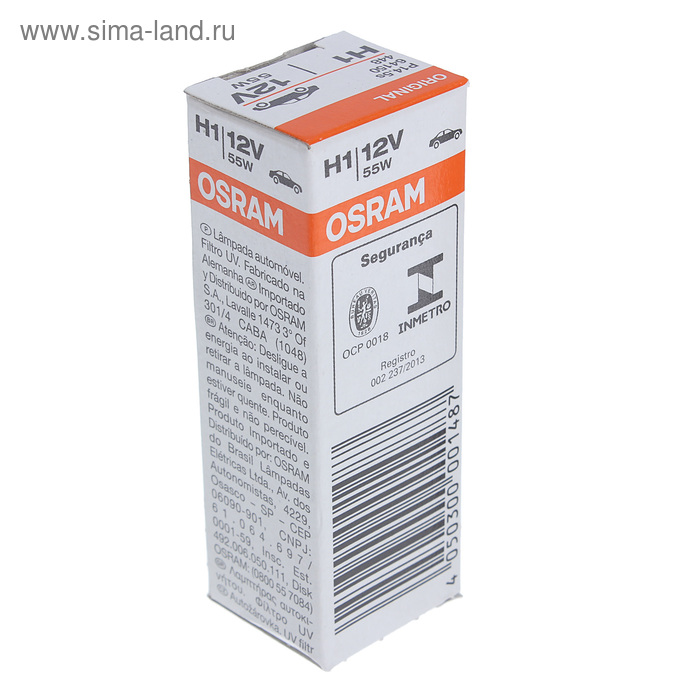 фото Лампа автомобильная osram, h1, 12 в, 55 вт, 64150