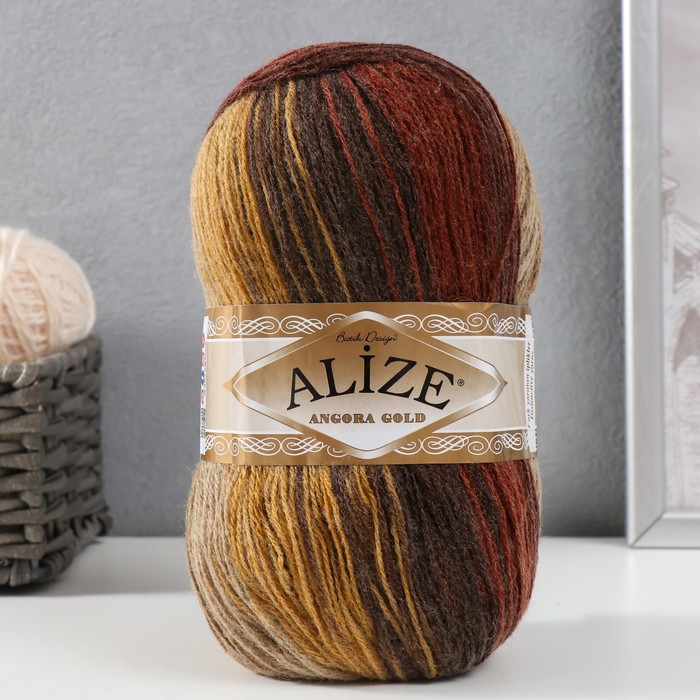 Пряжа "Angora Gold Batik" 20% шерсть, 80% акрил 550м/100гр (3379)