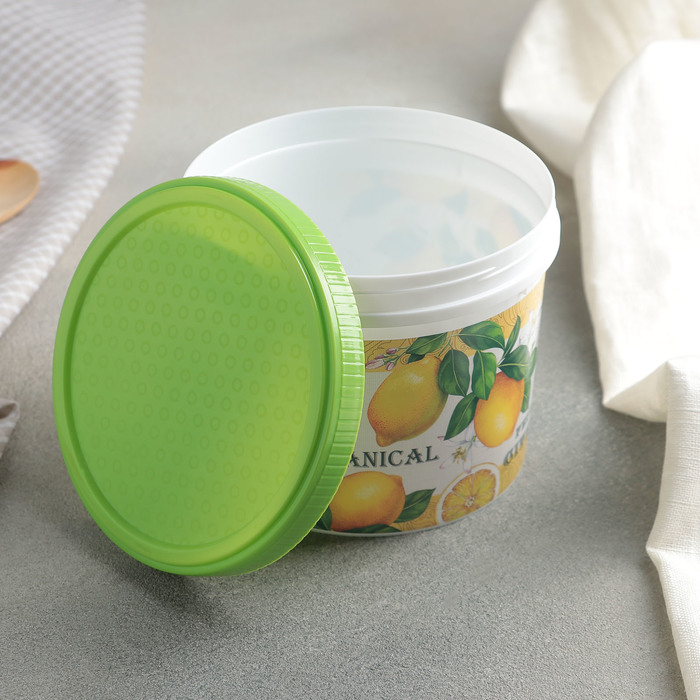 Контейнер пищевой 1 л круглый с завинчивающейся крышкой, цвет МИКС