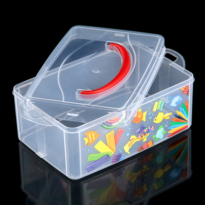 Контейнер для хранения с ручкой "Народные промыслы", цвет МИКС