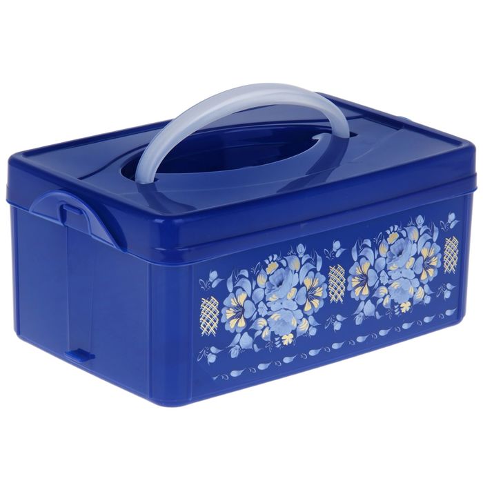 Контейнер для хранения с ручкой "Народные промыслы", цвет МИКС