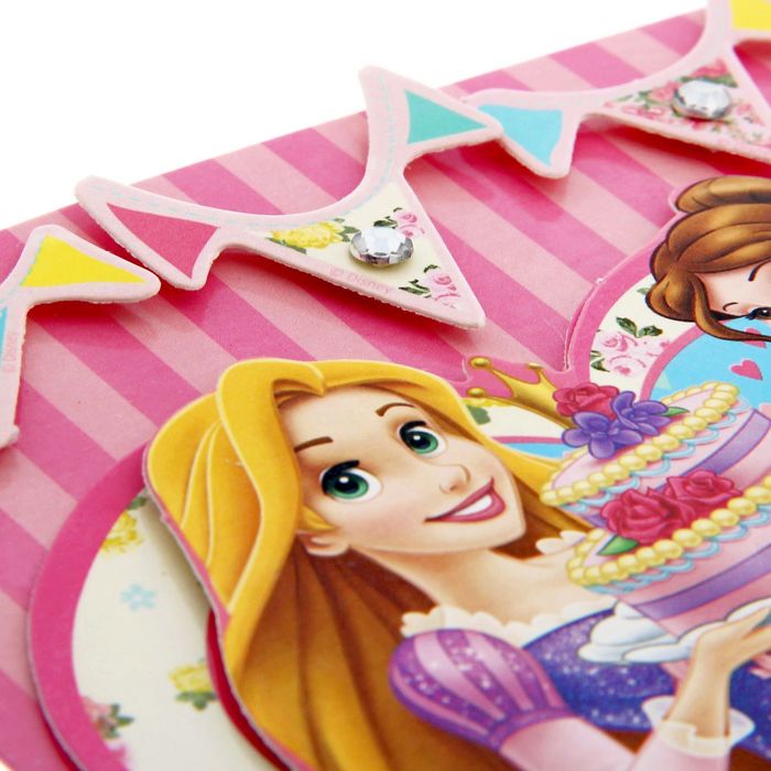 Открытка подарочная хэнд-мэйд"С Днем Рождения!" Принцессы, 11х15 см