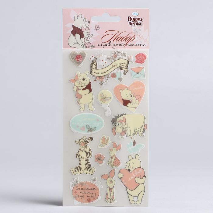 Наклейки переводные для творчества в наборе "Мой счастливый день": Медвежонок Винни, 8 х15,5см