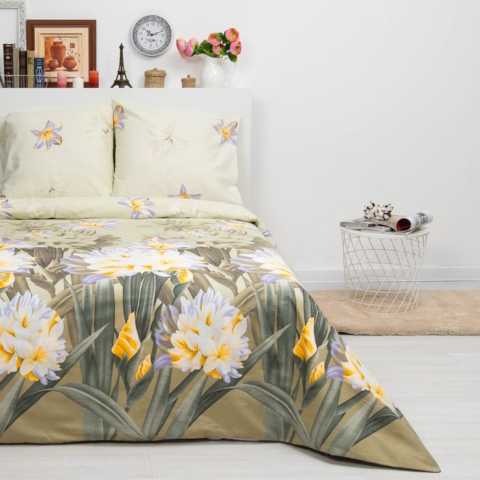 Постельное бельё евро Сударушка Тереза 205×217см, 220×240 см, 70×70 см 2 шт., бязь, 125 г/м²