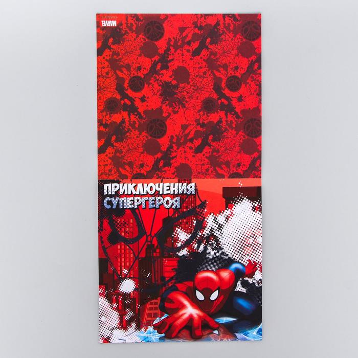 Набор бумаги для скрапбукинга "Супергерой", Человек-Паук, 12 листов 14.5 х 14.5 см, 160 гр/м2