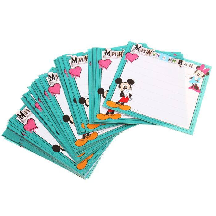 Блок бумаги для записей в футляре "Любовь", Микки Маус и друзья, 150 листов