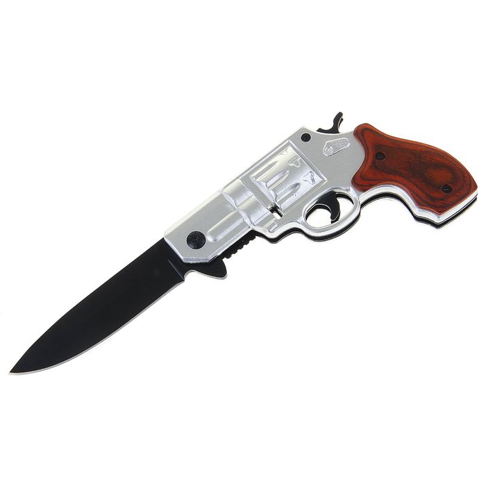 Нож складной неавтоматический с фиксатором, рукоять в форме пистолета