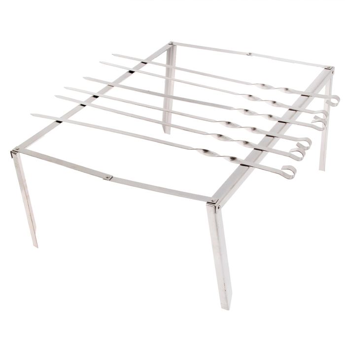 Набор для шашлыка "Охота на лося": 6 шампуров,мангал, нож