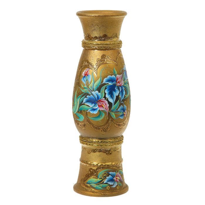 Ваза напольная "Осень" шамот, художественная роспись