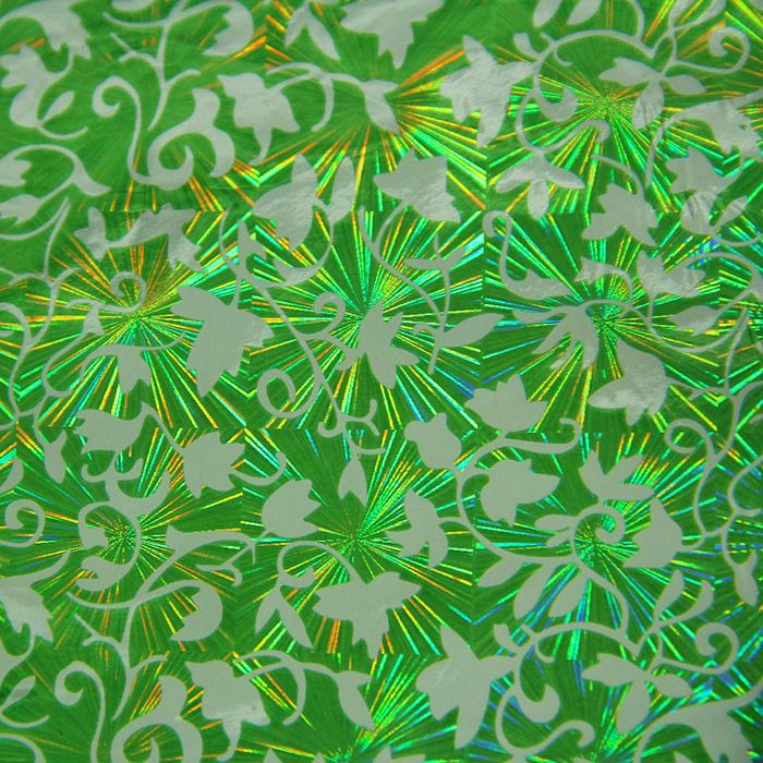 Бумага голографическая "Цветочки"