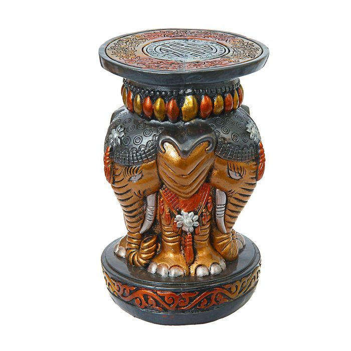Подставка декоративная "Индийский слон ", большой, бронза