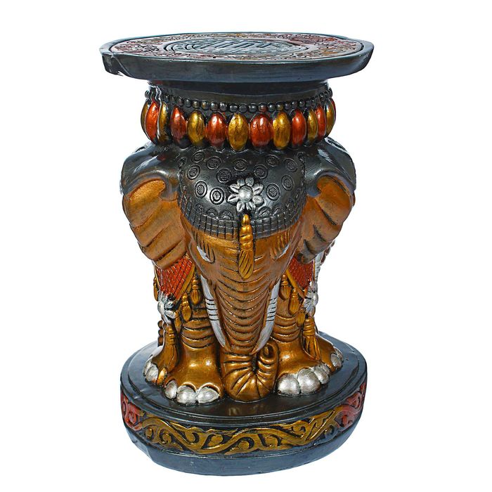 Подставка декоративная "Индийский слон ", большой, бронза