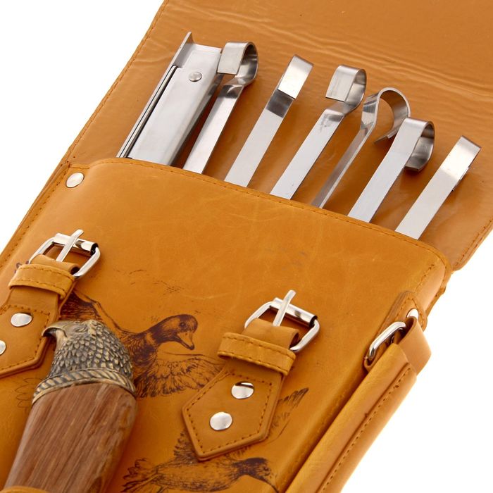 Набор для шашлыка "Охота на уток": 6 шампуров, нож