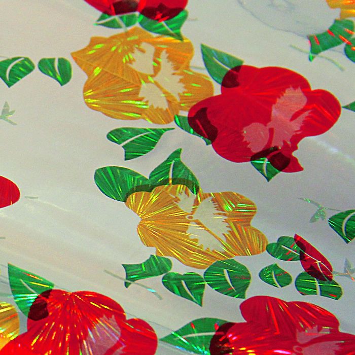 Бумага голографическая "Розы"