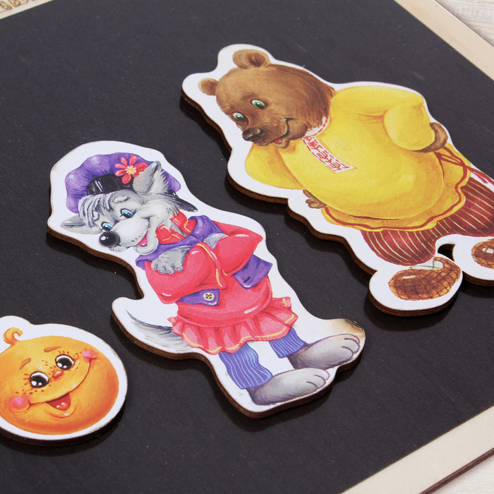 Сказка на магнитах "Лиса и заяц", "Лиса и волк" + "Колобок"