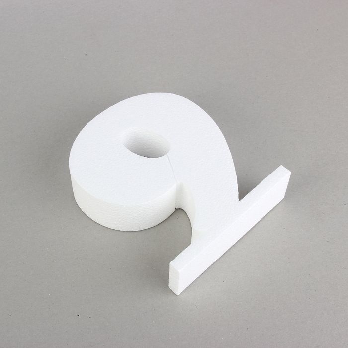 Цифра на подставке из пенопласта, "9", 20 х 5 см