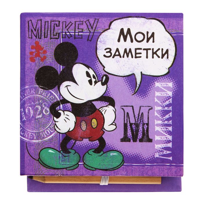 Блок бумаги для записей в футляре "Мои заметки", Микки Маус, 150 листов