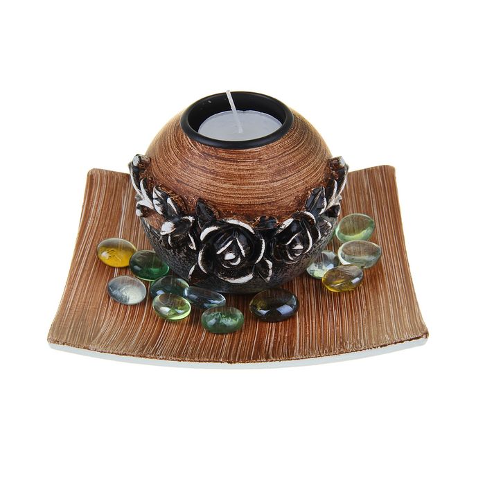 Подсвечник 1 свеча "Розы"