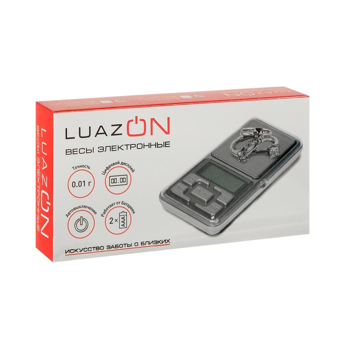 Весы LuazON LVU-02, портативные, электронные, до 200 г, серые
