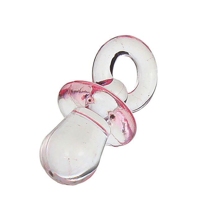 Декор "Соска", набор 12 шт., цвет розовый