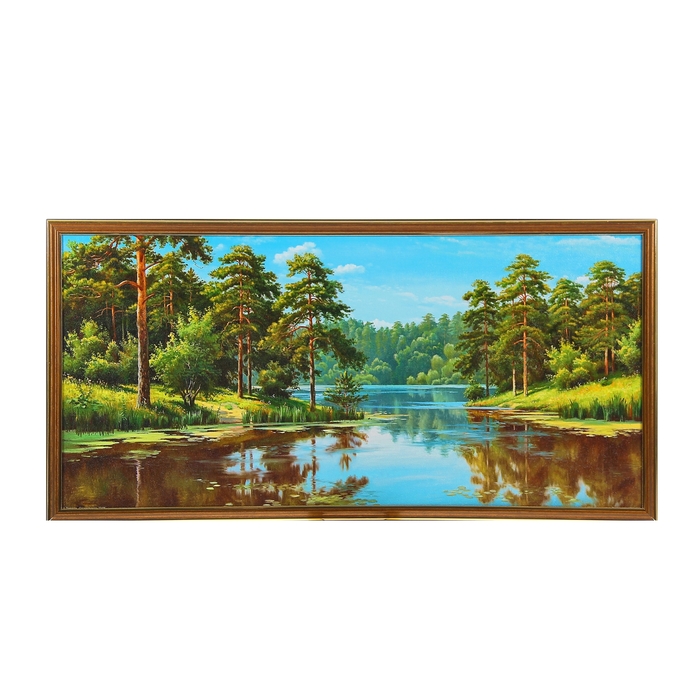 Картина "Сосны у озера"