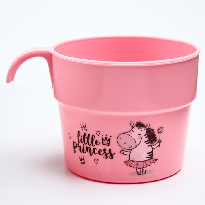 Кружка с аппликацией 250 мл, детская, пластиковая, цвета МИКС