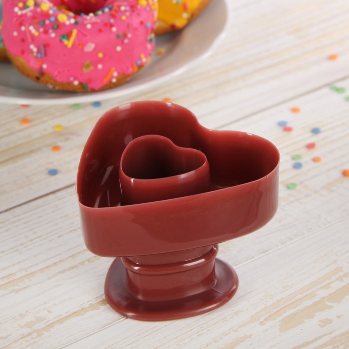 Форма для пончиков 8х8х7 см "Сердце"
