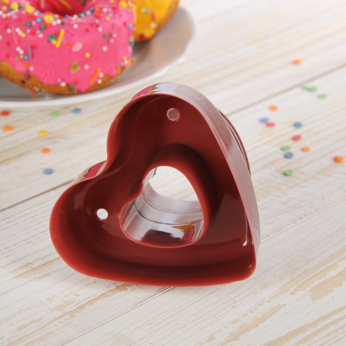 Форма для пончиков 8х8х7 см "Сердце"