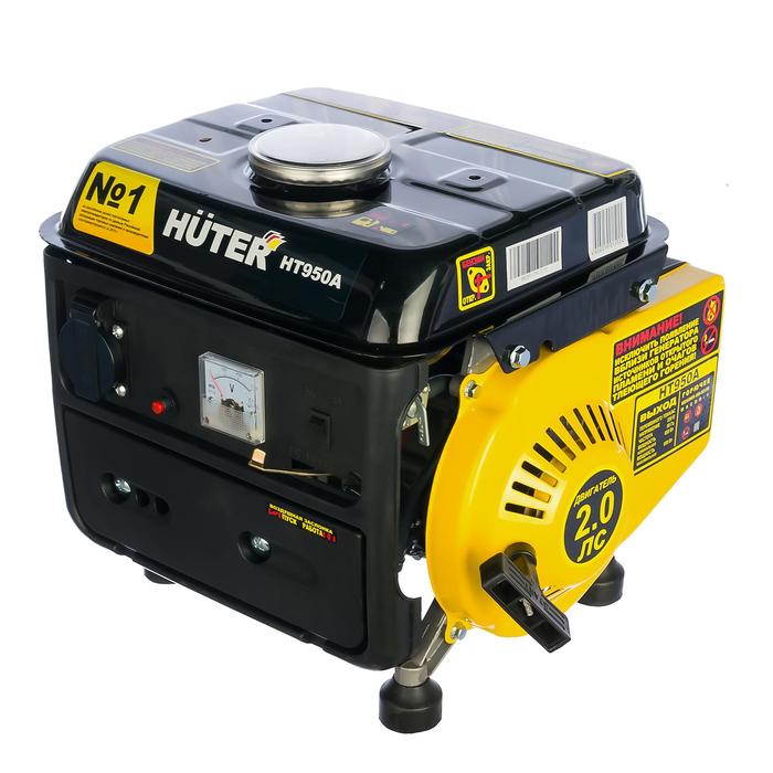 Электрогенератор Huter HT950A, бенз., 0.65/0.95 кВт, 220 В, 4.2 л цена и фото
