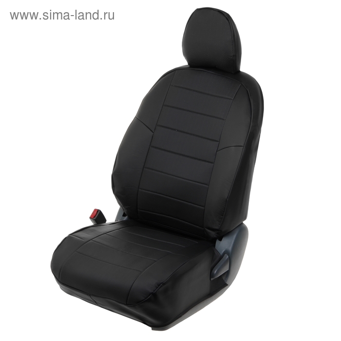 

Авточехлы для Kia Cee'd, 2012-2018, черный, экокожа, набор