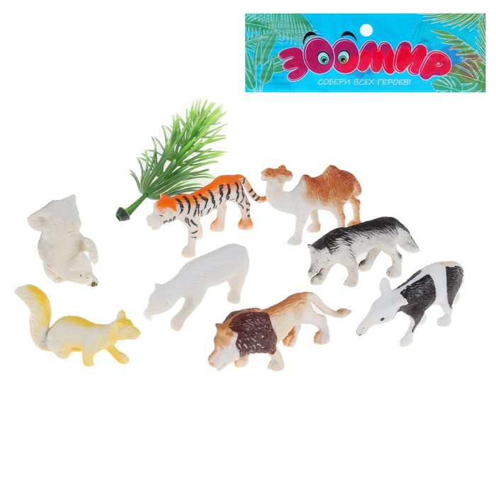 Набор животных "Окружающий мир", 8 фигурок с аксессуаром