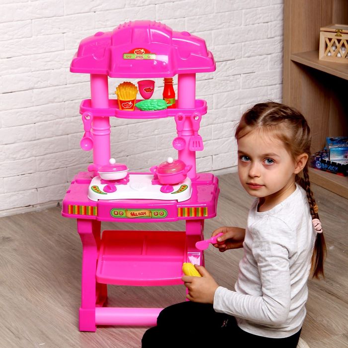 Игровой модуль кухня "Милан" с аксессуарами, световые и звуковые эффекты, БОНУС - вырезные коробочки