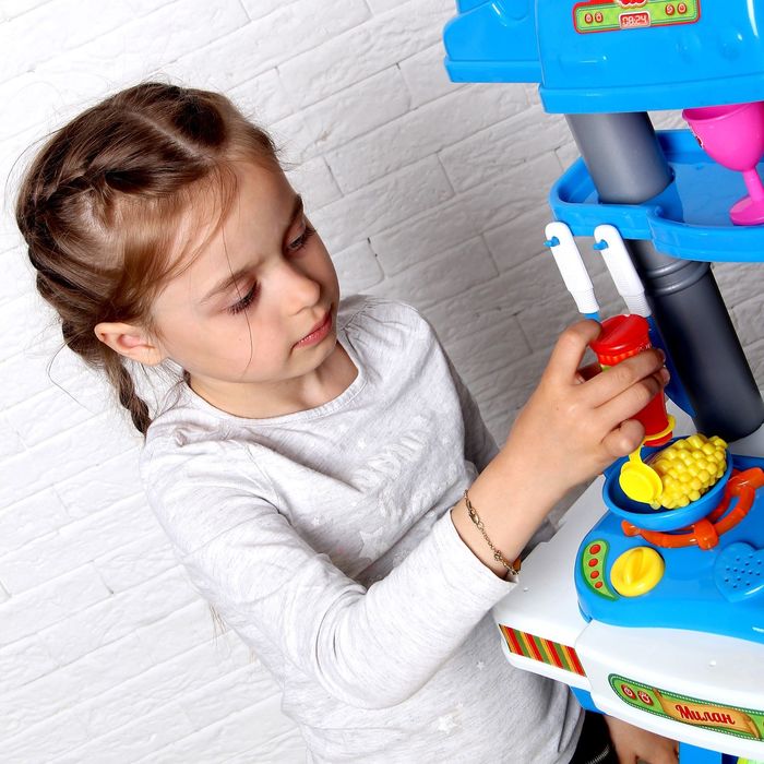 Игровой модуль "Кухня Милан" с аксессуарами, световые и звуковые эффекты, БОНУС - вырезные коробочки