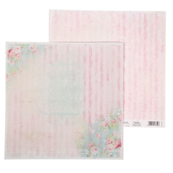 Бумага для скрапбукинга "Вдохновение нежностью", 30,5 х 30,5 см, 180 г/м