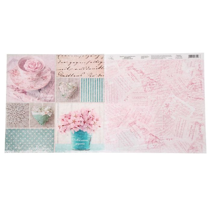 Бумага для скрапбукинга «Моменты радости», 30,5 х 30,5 см, 180 г/м