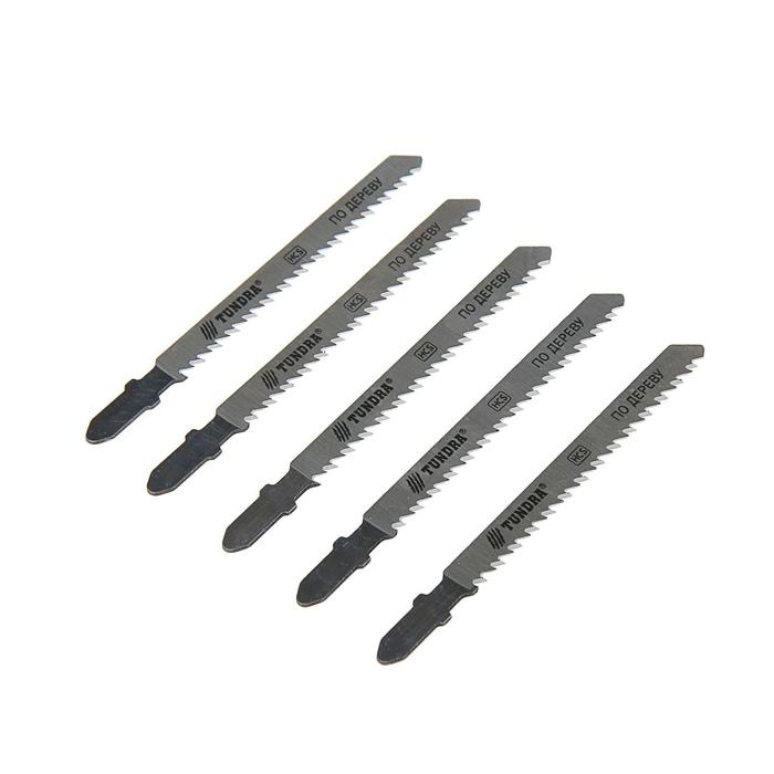 Полотна для электролобзика TUNDRA basic, по дереву, 5 шт, HСS, 75 х 2,5 мм. T 101 BR
