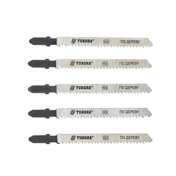 Полотна для электролобзика TUNDRA basic, по дереву, 5 шт, HСS, 75 х 2,5 мм. T 101 BR