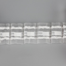 Шторная лента, 3 см, 10 ± 1 м, цвет белый от Сима-ленд