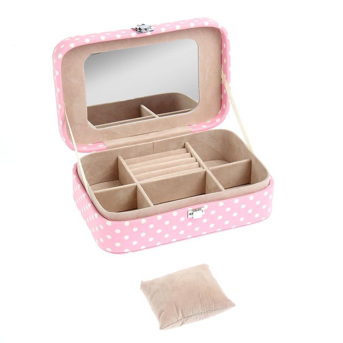 Шкатулка для украшений "Розовый горох"