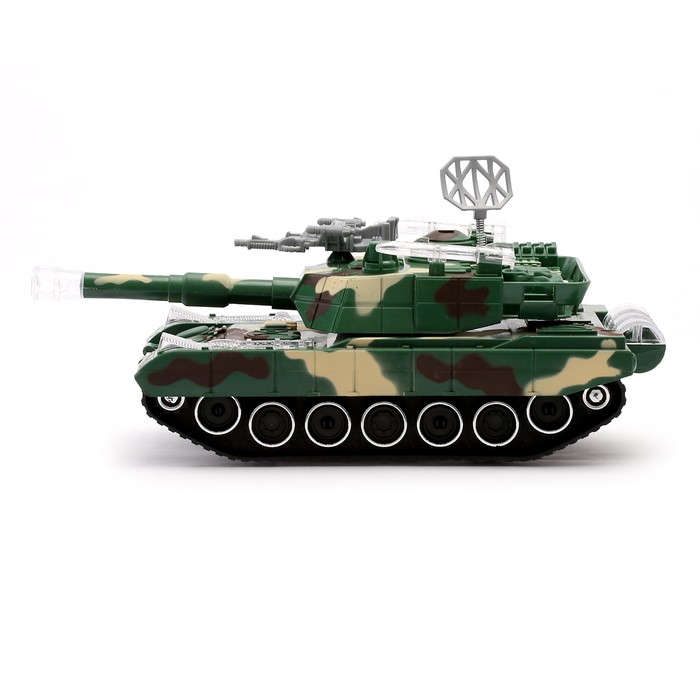 Танк инерционный "Атака", с солдатами, световые эффекты, цвета МИКС