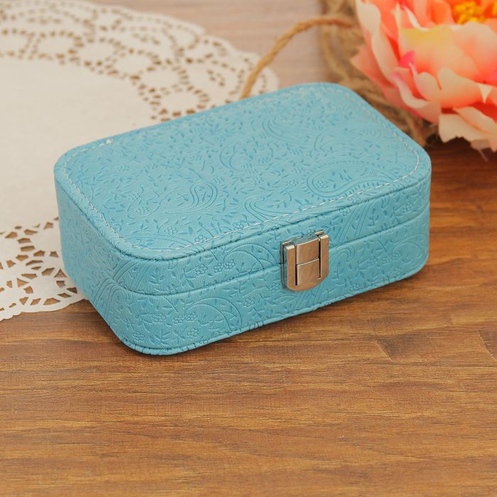 Шкатулка для украшений "Тиснение на бирюзовом"