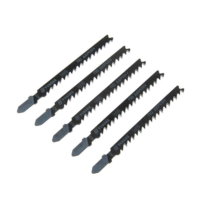 Полотна для электролобзика TUNDRA basic, по дереву, 5 шт, HСS, 75 х 4 мм. T 144 D