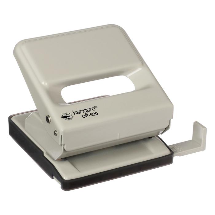 Дырокол до 25 листов металлический Kangaro DP-520 с линейкой, микс
