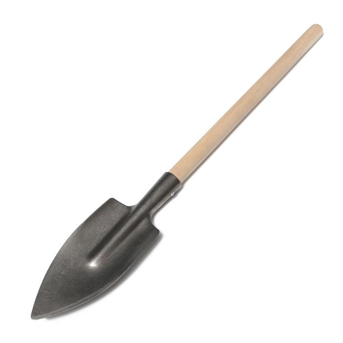 Лопатка садовая, длина 68 см, титан ВСМПО, деревянная ручка