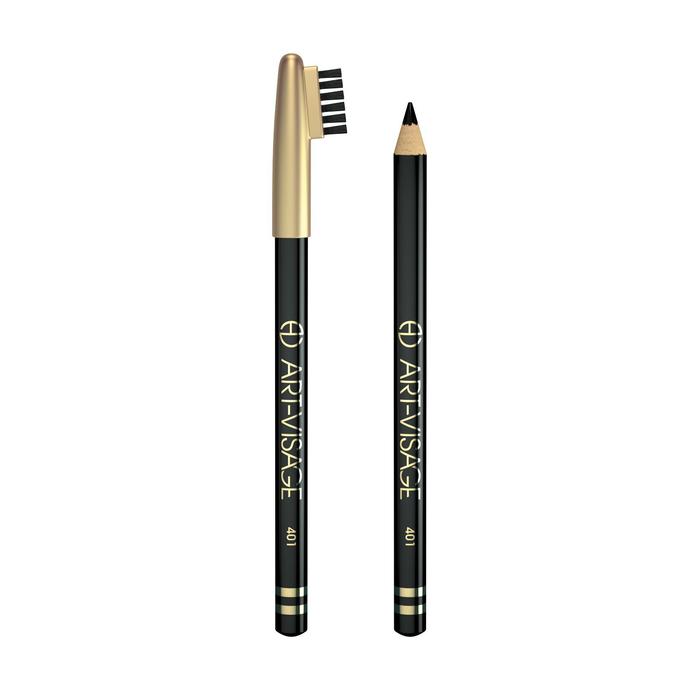 Карандаш для бровей Art-Visage, тон 401 черный карандаш для бровей art visage тон 407 тёмно коричневый