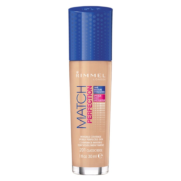 Тональный крем Rimmel Match Perfection Foundation #201, 30 мл